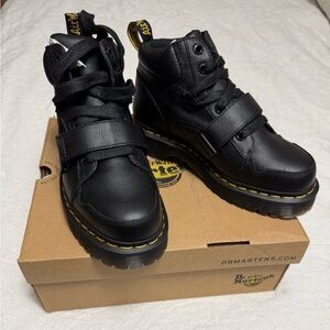 Dr. Martens Zuma ll Black Leather Combat Boots